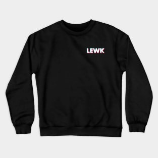 Lewk Glitch White Small Logo Crewneck Sweatshirt